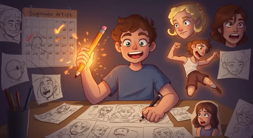 Primeiros Passos para um Desenho Expressivo Desafio de 30 Dias – Nível Iniciante